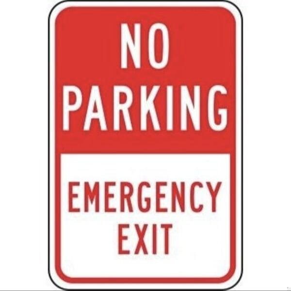 Accuform NO PARKING TRAFFIC SIGN EMERGENCY FRP167RA FRP167RA - main